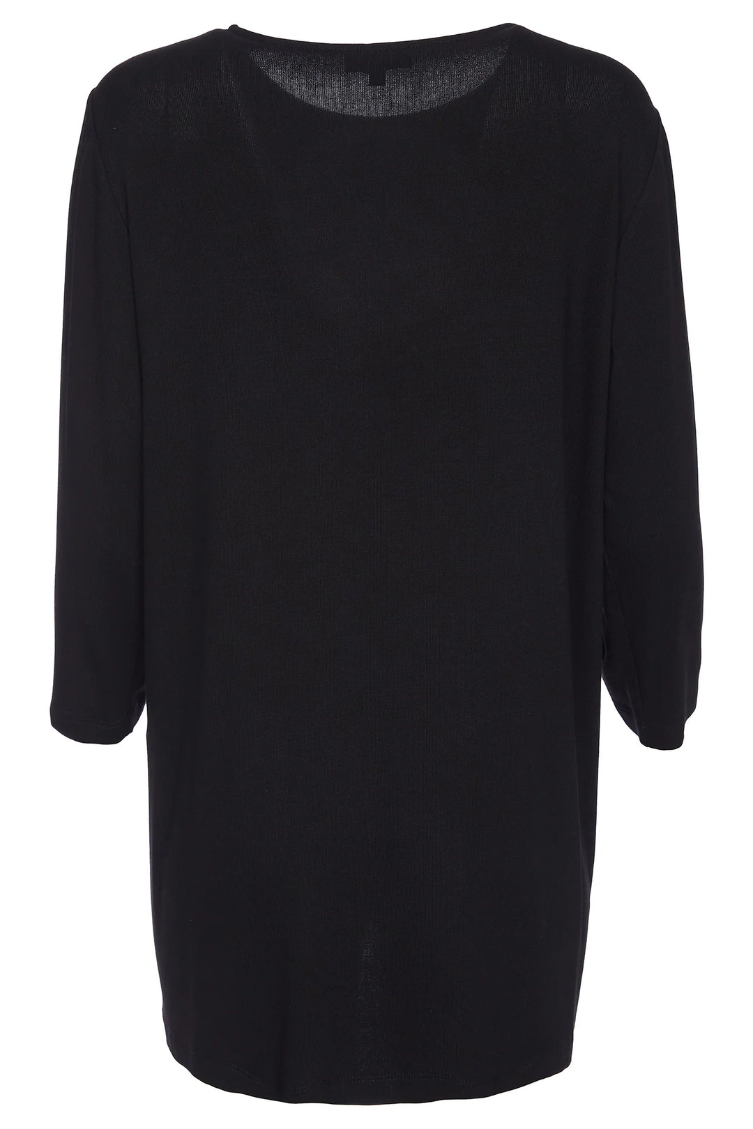 Ora Round Neck Top with Contrast Panels and Necklace