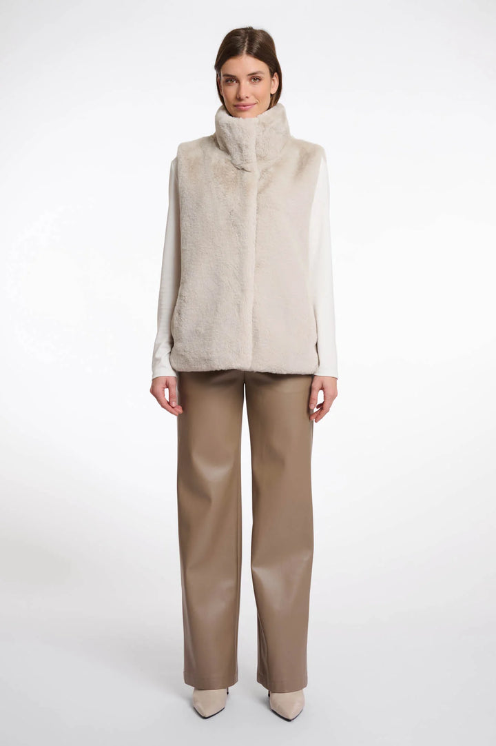 Rino & Pelle Lison Short Faux Fur Waistcoat Birch