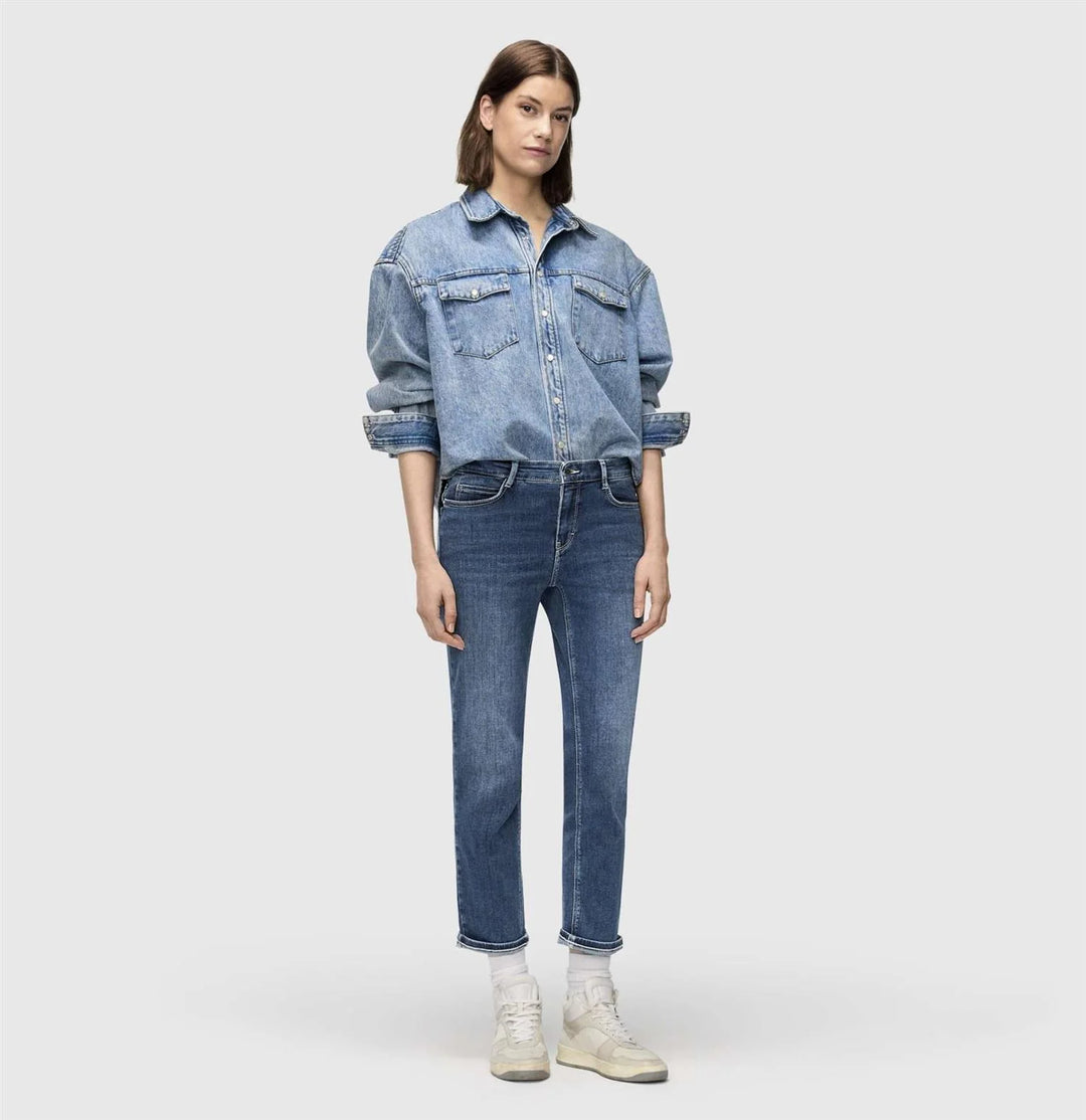 Mac Jeans Dream Cropped Blue Moon Basic Wash Jeans