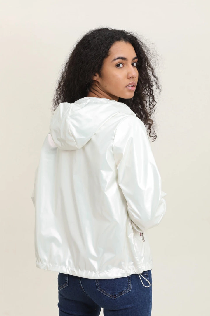 Short Waterproof Reversible Windbreaker