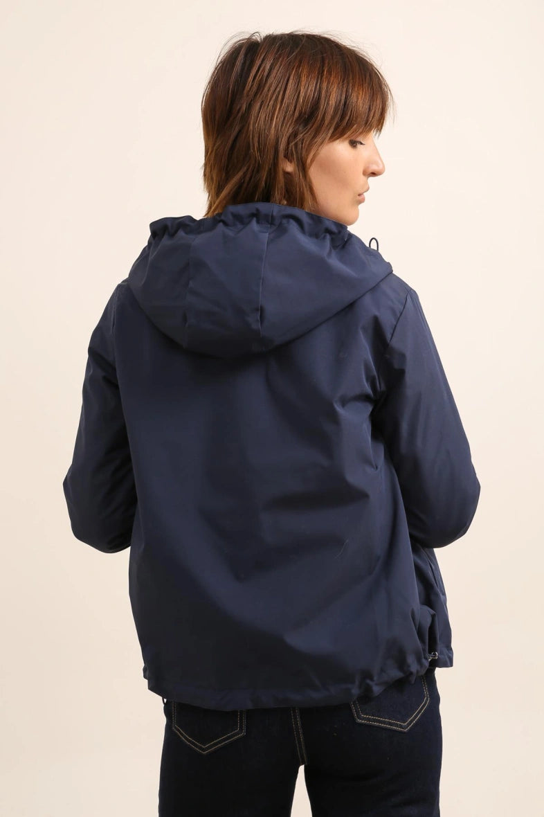 Short Waterproof Reversible Windbreaker