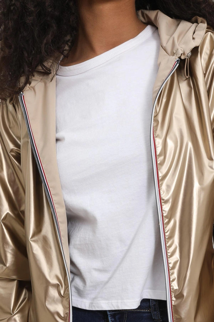 Short Waterproof Reversible Windbreaker