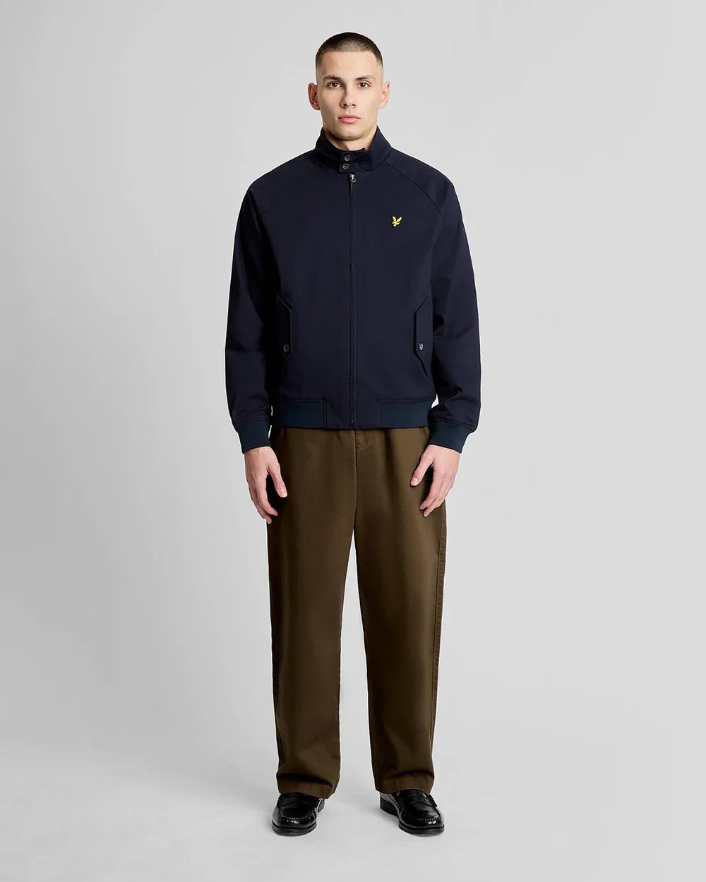 Lyle & Scott Dark Navy Cotton Harrington Jacket