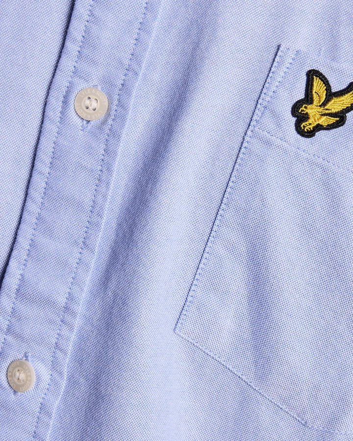 Lyle & Scott Cotton Button Down Oxford Shirt, Blue