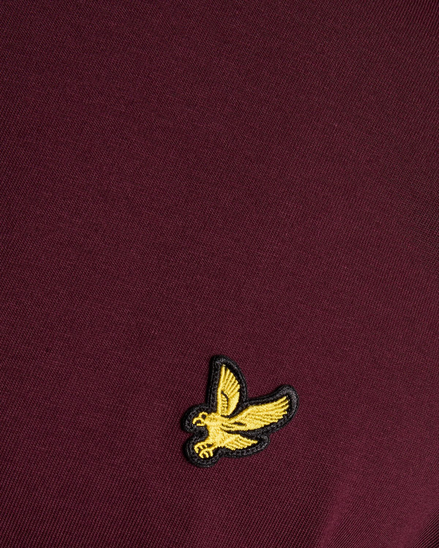 Lyle & Scott Cotton Crew Neck T-Shirt, Burgundy