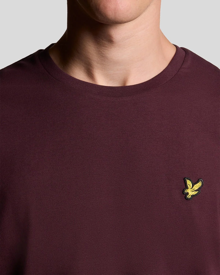Lyle & Scott Cotton Crew Neck T-Shirt, Burgundy