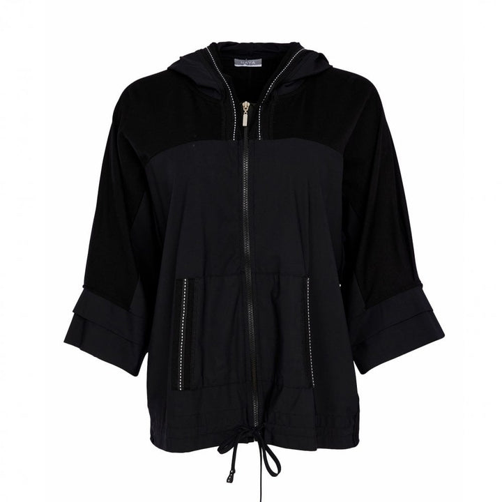 NAYA Black Drawstring Hem Hooded Jacket