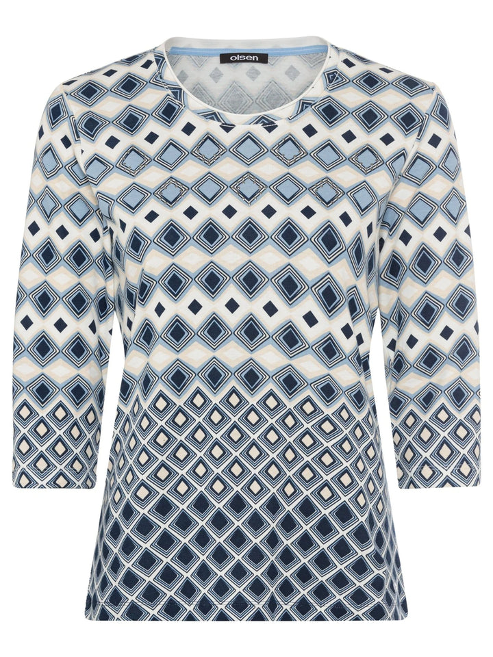 Olsen Olsen Geometric Pattern Top